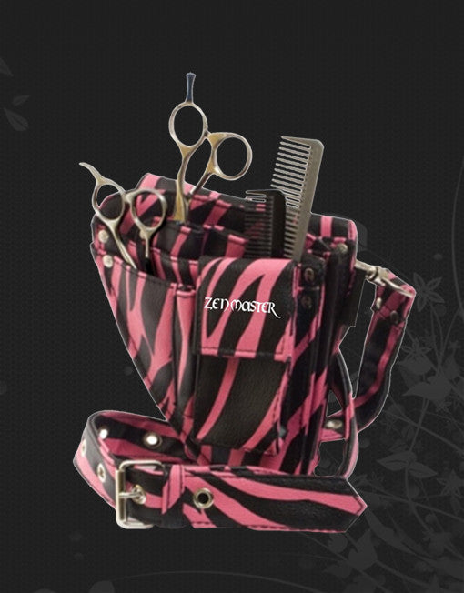 Pouzdro na nůžky - růžová zebra
